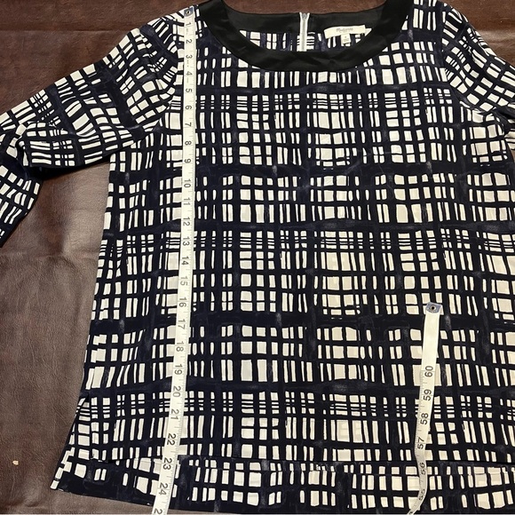 Madewell 3/4 Geometric Print 100% mulberry silk blouse women’s s luxury classy‎ - Picture 13 of 13